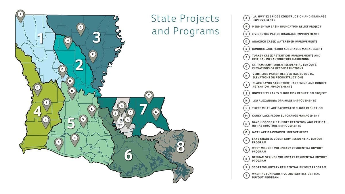 State Projects and Programs Map